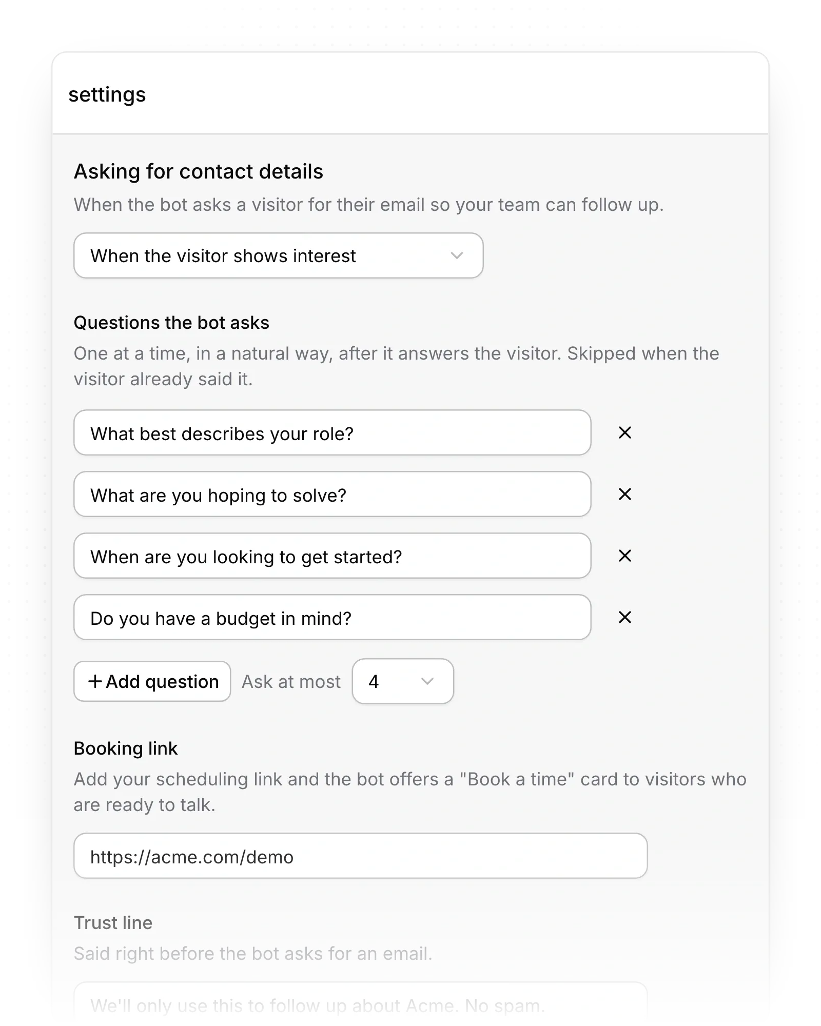 Answers grounded in your own content