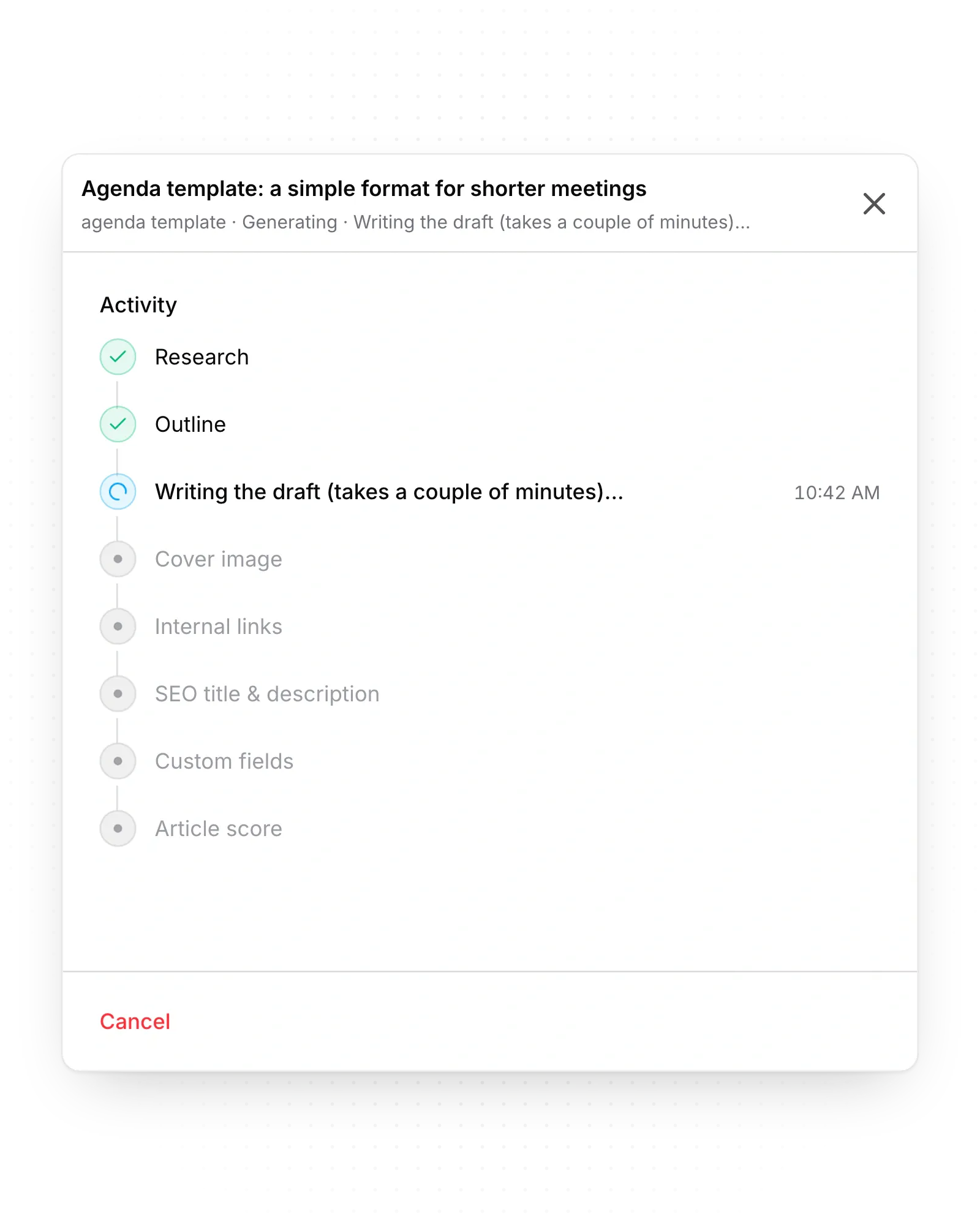 Turn any keyword into an article